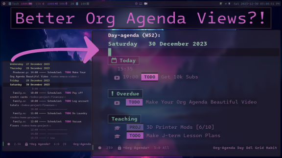 Making Org Agenda Look Beautiful